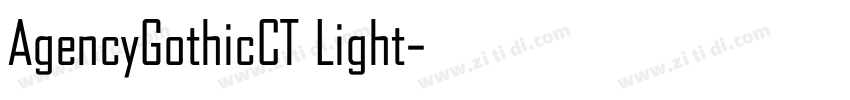AgencyGothicCT Light字体转换